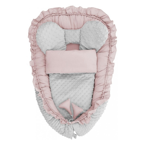 Hniezdočko s perinkou pre bábätko Minky Belisima Mouse ružové