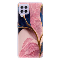 Odolné silikónové puzdro iSaprio - Pink Blue Leaves - Samsung Galaxy A22