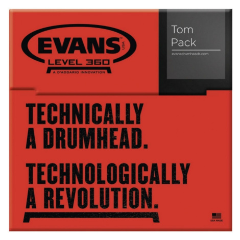 Evans ETP-CHR-R Black Chrome Tom Pack - Rock