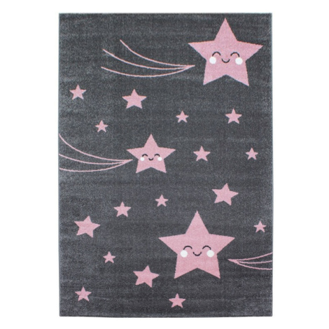 Dětský kusový koberec Kids 610 pink - 80x150 cm Ayyildiz koberce