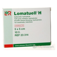 LOMATUELL H TYL PARAFÍNOVÝ sterilný (5x5cm) 10ks