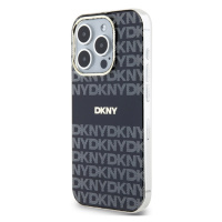 DKNY PC/TPU Repeat Texture Pattern W Stripe MagSafe Apple iPhone 15 Pro Max DKHMP15XHRHSEK Black