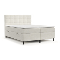 Krémovobiela boxspring posteľ s úložným priestorom 160x200 cm Urbaneo – Maison de Rêve