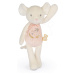 Plyšová bábika myška Doll Mouse Mini Perle Kaloo ružový 25 cm s výšivkou z jemného mäkkého mater