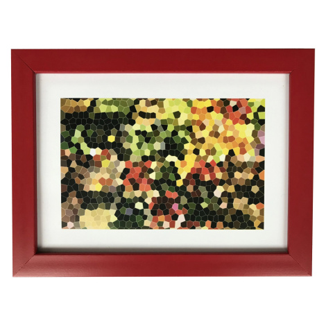 Bondecor Fotorám plastový, lišta 16,11 mm, červený, 18 x 24 cm