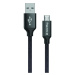 COLORWAY KABEL USB MICROUSB 2.1A 1M, CIERNY (CW-CBUM002-BK)