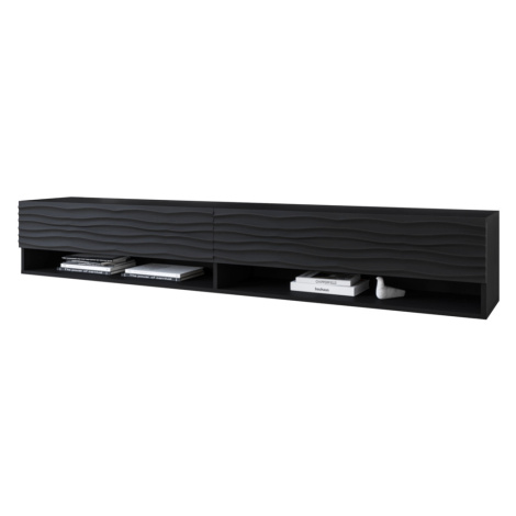 Expedo TV stolík MENDES A 2, 180x30x31, čierna/fala, bez LED osvetlenia