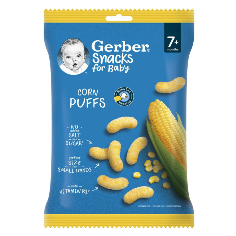 GERBER Snacks kukuričné chrumky 28 g, 7+