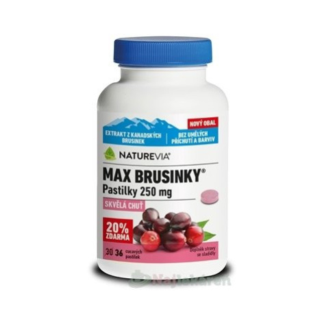 SWISS NATUREVIA MAX BRUSNICE 250 mg na močové cesty 36 pastiliek