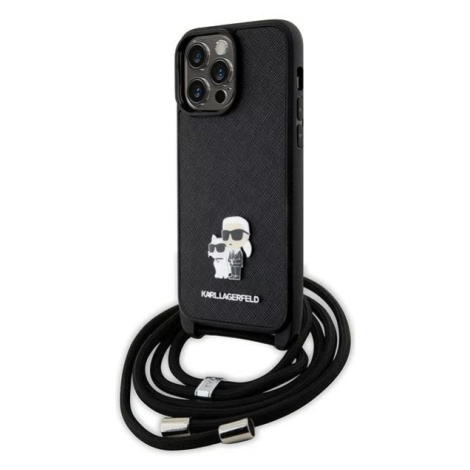 Kryt Karl Lagerfeld KLHCP13XSAKCPSK iPhone 13 Pro Max 6.7" hardcase black Crossbody Saffiano Met