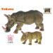 Zoolandia nosorožec s mláďaťom 7-14cm