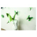 Sada 18 zelených adhezívnych 3D samolepiek Ambiance Butterflies
