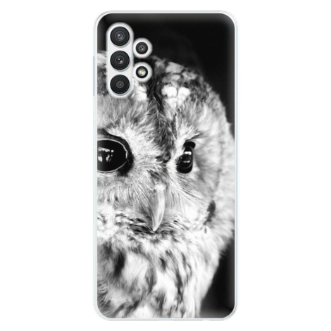 Odolné silikónové puzdro iSaprio - BW Owl - Samsung Galaxy A32 5G