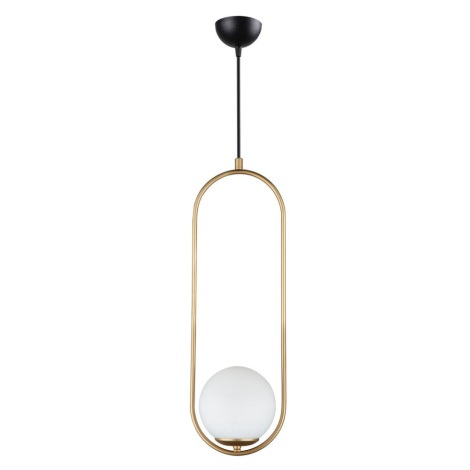 Závesné svietidlo v zlatej farbe Squid Lighting Arch, výška 146 cm