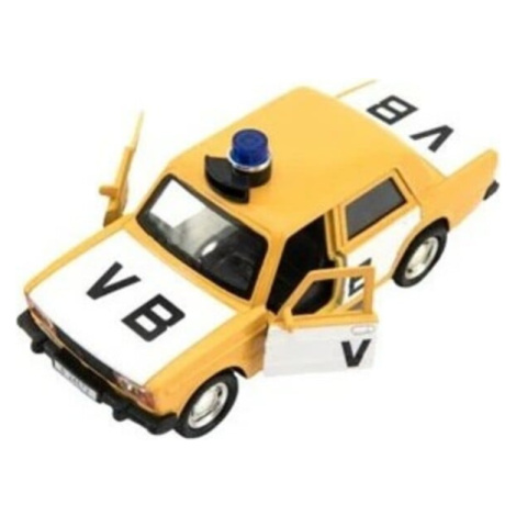 Policajné auto VB kov/plast 12cm na spätné natiahnutie, na baterky,so svetlom a zvukom Teddies
