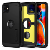 Apple iPhone 11, silikónové puzdro + plastový chrbát, Spigen Tough Armor, čierna