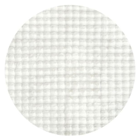 Biely umývateľný okrúhly koberec ø 100 cm Bubble White – Mila Home