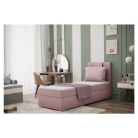 Expedo Čalúnená posteľ boxspring MIRANDA + topper, 90x200, soro 61, pravá