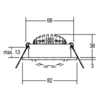 BRUMBERG LED bodové svetlá 38° okrúhle titán 2700K