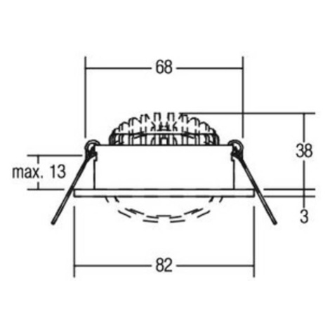 BRUMBERG LED bodové svetlá 38° okrúhle titán 2700K