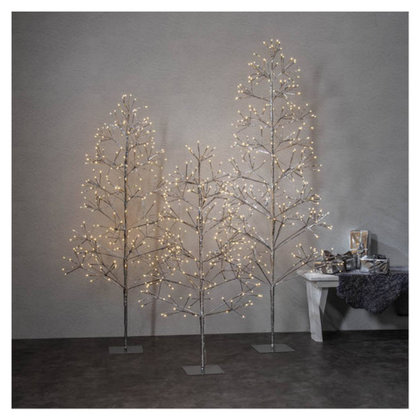 LED dekoratívny strom Kvetinový strom IP44 strieborný výška 180 cm Star Trading