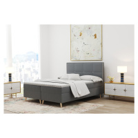 Expedo Čalúnená posteľ boxspring MOLIOSE + topper, 160x200, riviera 91