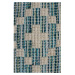 Béžovo-modrý bavlnený koberec Flair Rugs Leela, 60 x 200 cm