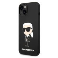 Silikónové puzdro Karl Lagerfeld na Apple iPhone 13 KLHCP13MSNIKBCK Liquid Silicone Ikonik NFT č