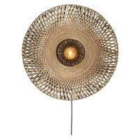 Nástenné bambusové svietidlo Good&Mojo Kalimantan, ⌀ 60 cm