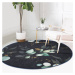 Tmavosivý prateľný okrúhly koberec vhodný pre robotické vysávače ø 80 cm Comfort – Mila Home