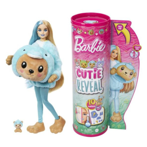 Barbie Cutie reveal v kostýme -  macko v modrom kostýme delfína Mattel