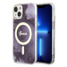 Kryt Guess iPhone 14 6.1" purple hardcase Golden Marble MagSafe (GUHMP14SHTMRSU)