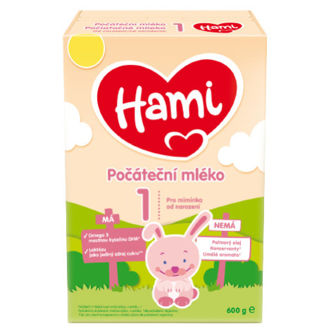 HAMI 1 Počiatočné dojčenské mlieko od narodenia 600 g