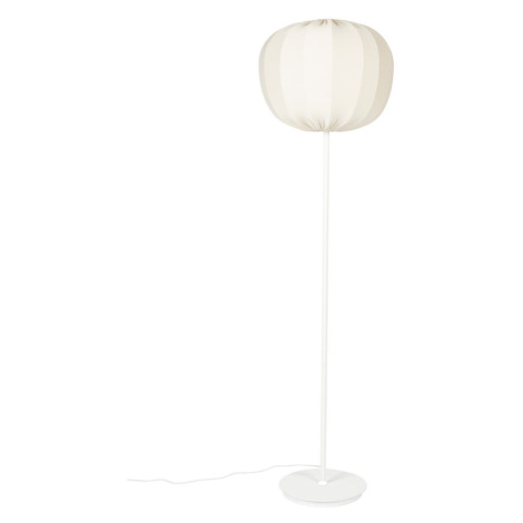 Biela stojacia lampa s textilným tienidlom (výška 160 cm) Shem – White Label