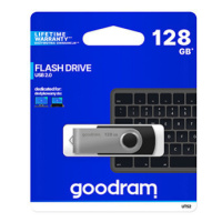 Goodram USB flash disk, USB 2.0, 128GB, UTS2, čierny, UTS2-1280K0R11, USB A, s otočnou krytkou