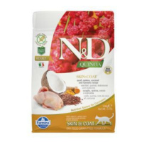 N&D Quinoa CAT Skin & Coat Quail & Coconut 300g zľava