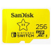 SanDisk MicroSDXC 256GB karta pre Nintendo Switch (R:100/W:90 MB/s, UHS-I, V30, U3, C10, A1) lic