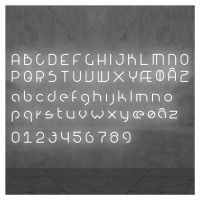 Artemide Alphabet of Light malé písmeno na stenu b