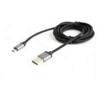 GEMBIRD Kábel CABLEXPERT USB A samec/Micro B samec 2.0, 1,8 m, opletené, čierne, blister