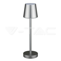 3W LED stolová lampa nabíjateľná dotykovo stmievateľná šedá 4000K VT-7703 (V-TAC)
