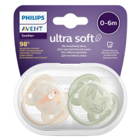 PHILIPS AVENT Cumlík Ultrasoft Premium Zvieratko chlapec 0-6m 2 ks