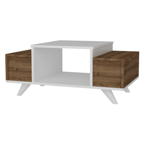 Konferenční stolek Eriberto bílý/ořech Kalune Design