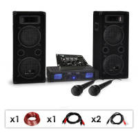 Electronic-Star DJ set DJ-25M, zosilňovač, reproduktory, mixpult, 1600 W