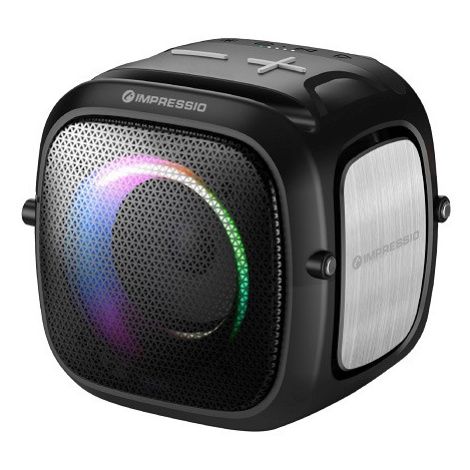 Repro C-TECH Impressio Qubis mini, SD, USB, BT, AUX-IN, FM rádio, TWS, IPX6, RGB IMP-QUBIS MINI