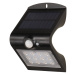Záhradné LED solárne svietidlo so senzorom SILOE 1,5W, 4000K, 220lm, čierne (ORNO)