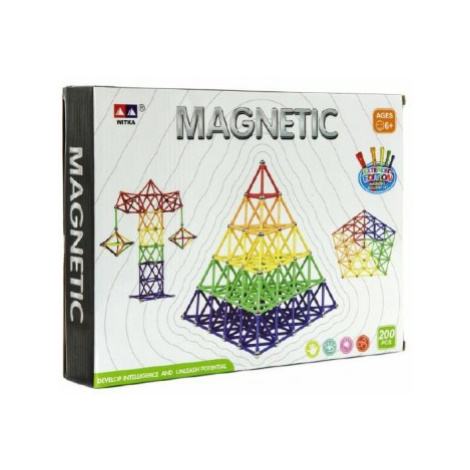 Witka Magnetická stavebnice 200ks v krabici 30x23x6cm