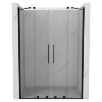 MEXEN/S - Velar Duo posuvné sprchové dvere 160, transparent, czarne 871-160-000-02-70