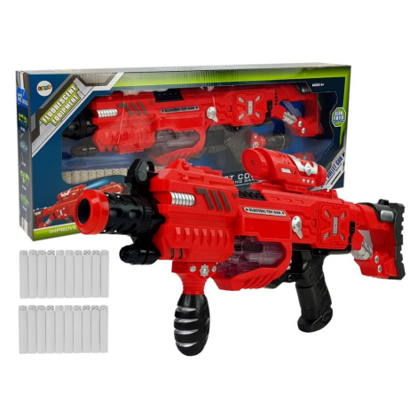 mamido Detská pištoľ na penové náboje s Leser a zvukovými efektmi červená