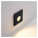 Molto Luce LED vstavané svietidlo Wall 68R Sina SQ, čierna, CCT