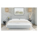 Sivá čalúnená dvojlôžková posteľ s roštom 180x200 cm Tina – Ropez